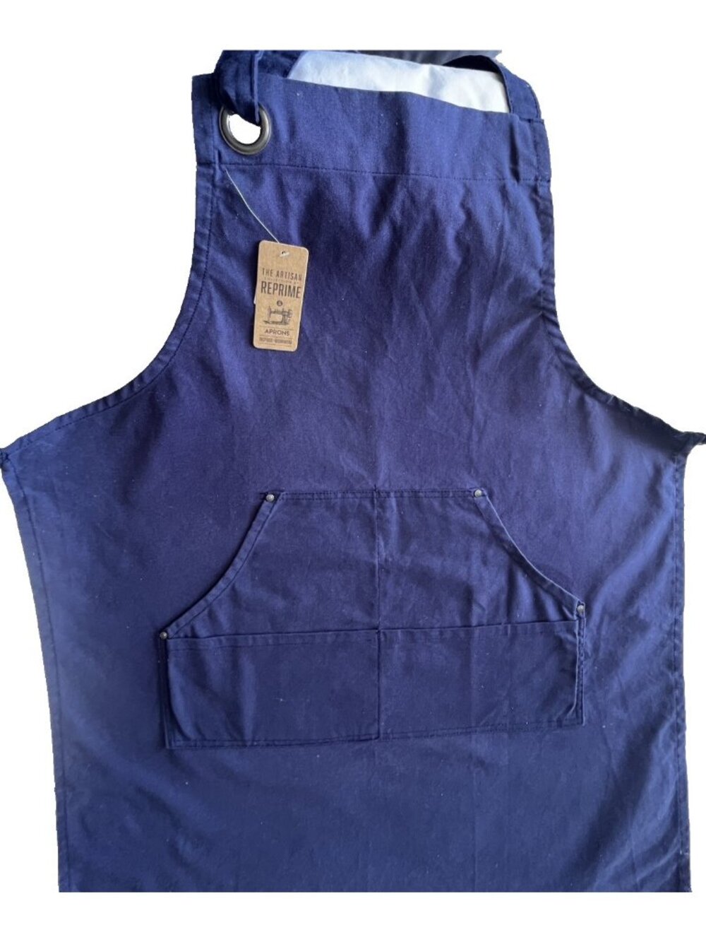 Apron ARTISAN Collection by Reprime Bib RP137 Navy Calibre Canvas Pocket NEW Tag